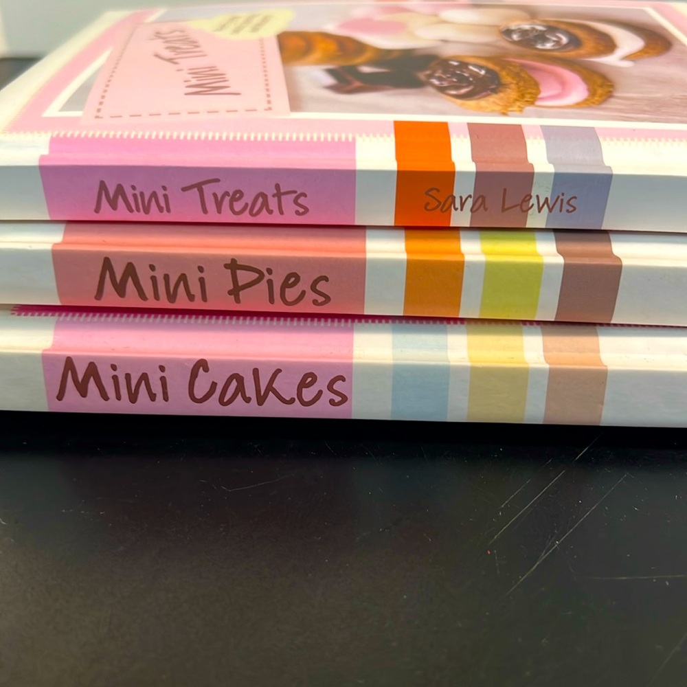 Trio of Cookbooks Mini Treats Mini Pies Mini Cakes